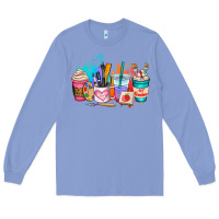 Colony Blue art teacher coffee cup Long Sleeve Tee - AdoDesignShop