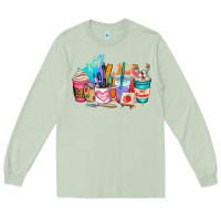Matcha art teacher coffee cup Long Sleeve Tee - AdoDesignShop