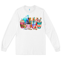 White art teacher coffee cup Long Sleeve Tee - AdoDesignShop