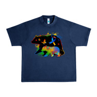 Navy autism mama bear Urban Heavy Tee - Zillion Design Studio