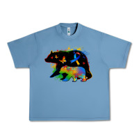 Pebble Blue autism mama bear Urban Heavy Tee - Zillion Design Studio