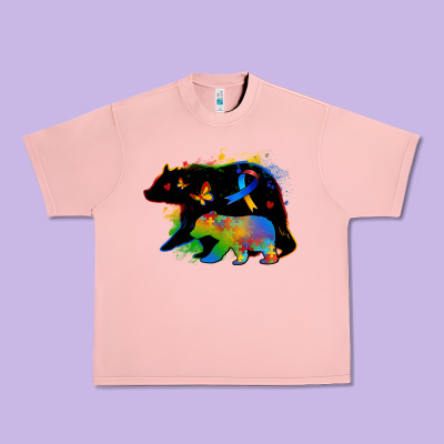 Autism Mama Bear Urban Heavy Tee Designed By Zillion Design Studio