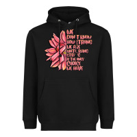 Black pink sunflower and cancer ribbon breast cancer Heavyweight Hoodie - MaliasSmallBusiness