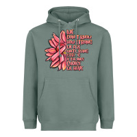 Sage pink sunflower and cancer ribbon breast cancer Heavyweight Hoodie - MaliasSmallBusiness