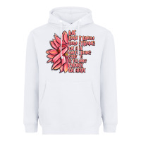 White pink sunflower and cancer ribbon breast cancer Heavyweight Hoodie - MaliasSmallBusiness