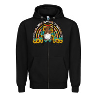 Black western gnome gemstones sunflowers rainbow Zipper Hoodie - Artiststas