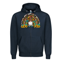 Navy western gnome gemstones sunflowers rainbow Zipper Hoodie - Artiststas