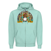 Seafoam western gnome gemstones sunflowers rainbow Zipper Hoodie - Artiststas