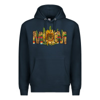Navy Western Mom With Sunflower Premium Hoodie - BundleAndBundleShop