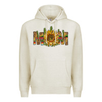 Oatmeal Heather Western Mom With Sunflower Premium Hoodie - BundleAndBundleShop