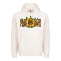 Pale Pink Western Mom With Sunflower Premium Hoodie - BundleAndBundleShop