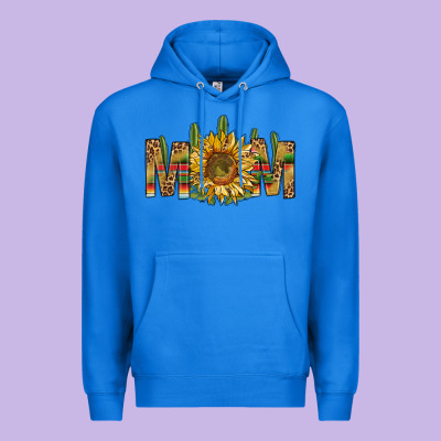 Western Mom With Sunflower Premium Hoodie Designed By Bundleandbundleshop