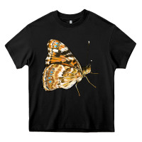 Black Painted Lady Butterfly Heavy Core Tee - LillyAllenDesigns