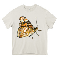 Cream Painted Lady Butterfly Heavy Core Tee - LillyAllenDesigns