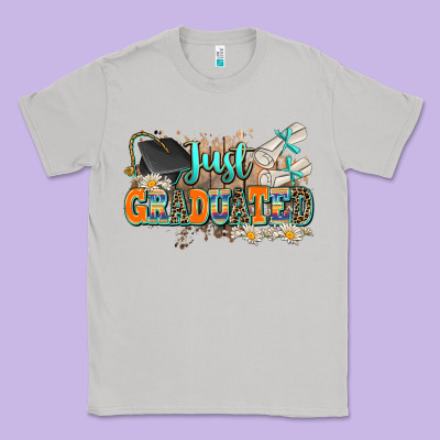 Just Graduated Classic Tee Designed By Adodesignshop