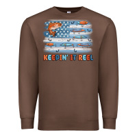 Chestnut fishing lure flag keepin' it reel Premium Sweatshirt - MaliasSmallBusiness