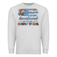 Dove Grey fishing lure flag keepin' it reel Premium Sweatshirt - MaliasSmallBusiness