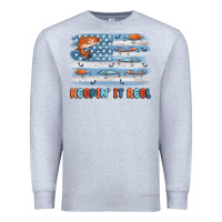 Heather Grey fishing lure flag keepin' it reel Premium Sweatshirt - MaliasSmallBusiness