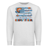 Oatmeal Heather fishing lure flag keepin' it reel Premium Sweatshirt - MaliasSmallBusiness