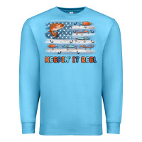 Ocean Blue fishing lure flag keepin' it reel Premium Sweatshirt - MaliasSmallBusiness