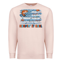 Pale Pink fishing lure flag keepin' it reel Premium Sweatshirt - MaliasSmallBusiness