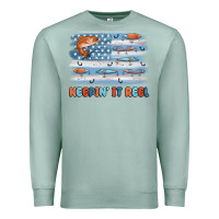 Seafoam fishing lure flag keepin' it reel Premium Sweatshirt - MaliasSmallBusiness