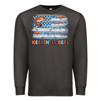 Smoke fishing lure flag keepin' it reel Premium Sweatshirt - MaliasSmallBusiness
