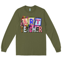 Army Green art teacher Long Sleeve Tee - AdoDesignShop