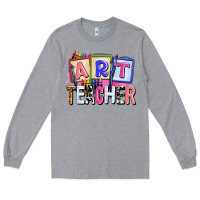Heather Grey art teacher Long Sleeve Tee - AdoDesignShop