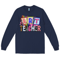 Navy art teacher Long Sleeve Tee - AdoDesignShop