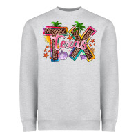 Heather Grey texas summer Heavyweight Sweatshirt - Zillion Design Studio