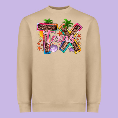 Texas Summer Heavyweight Sweatshirt Designed By Zillion Design Studio
