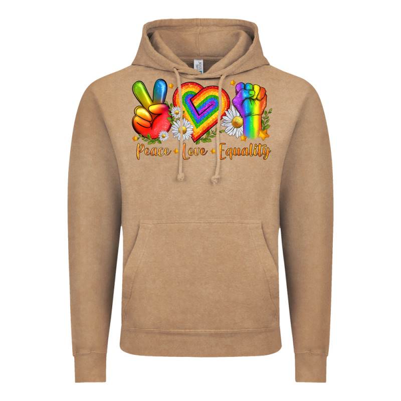 Peace Love Equality Vintage Hoodie by texasbilliewilder | Teevron