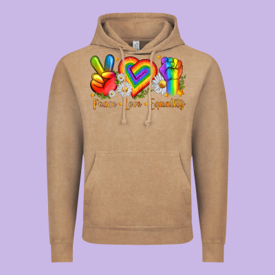 Vintage Hoodie peace love equality