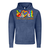 Vintage Denim peace love equality Vintage Hoodie - texasbilliewilder