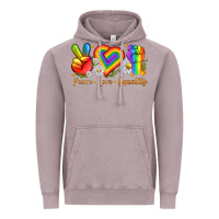 Vintage Zinc peace love equality Vintage Hoodie - texasbilliewilder