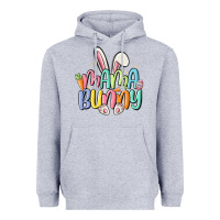 Heather Grey mama bunny Heavyweight Hoodie - MaliasSmallBusiness