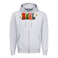 Heather Grey noel Zipper Hoodie - AdoDesignShop
