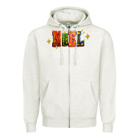 Oatmeal Heather noel Zipper Hoodie - AdoDesignShop
