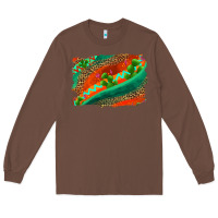 Chestnut westerb aztec and leopard background Long Sleeve Tee - AdoDesignShop