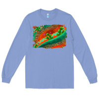 Colony Blue westerb aztec and leopard background Long Sleeve Tee - AdoDesignShop
