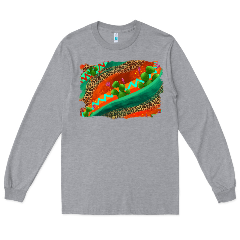 Westerb Aztec And Leopard Background Long Sleeve Tee by AdoDesignShop | Teevron