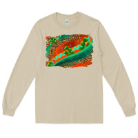 Mushroom westerb aztec and leopard background Long Sleeve Tee - AdoDesignShop