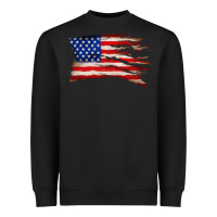 Black tattered american flag Heavyweight Sweatshirt - Zillion Design Studio