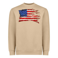 Mushroom tattered american flag Heavyweight Sweatshirt - Zillion Design Studio