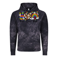 Cloud Black peace love pride Vintage Hoodie - texasbilliewilder