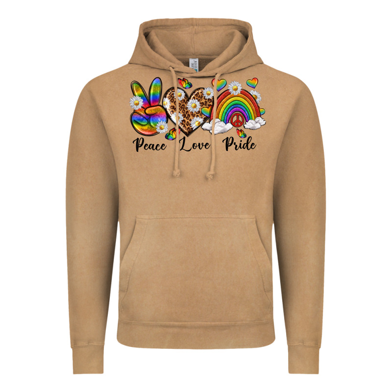 Peace Love Pride Vintage Hoodie by texasbilliewilder | Teevron