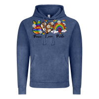 Vintage Denim peace love pride Vintage Hoodie - texasbilliewilder