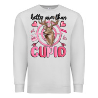 Dove Grey better aim than cupid Premium Sweatshirt - MaliasSmallBusiness