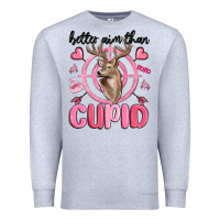 Heather Grey better aim than cupid Premium Sweatshirt - MaliasSmallBusiness